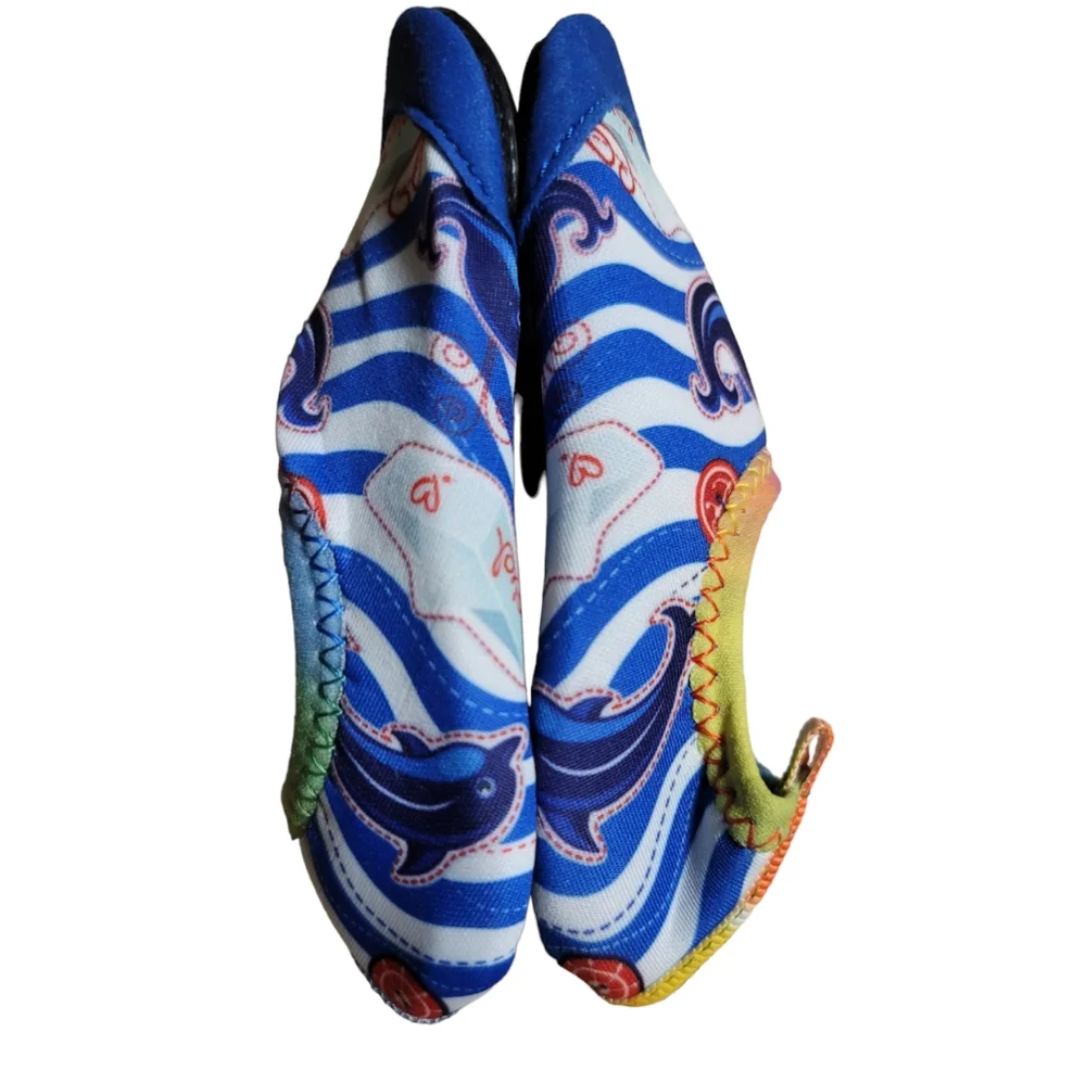 Water/Multi-Purpose Non-Slip Rubber Bottom Unisex Whale Slipon Shoes for Toddler